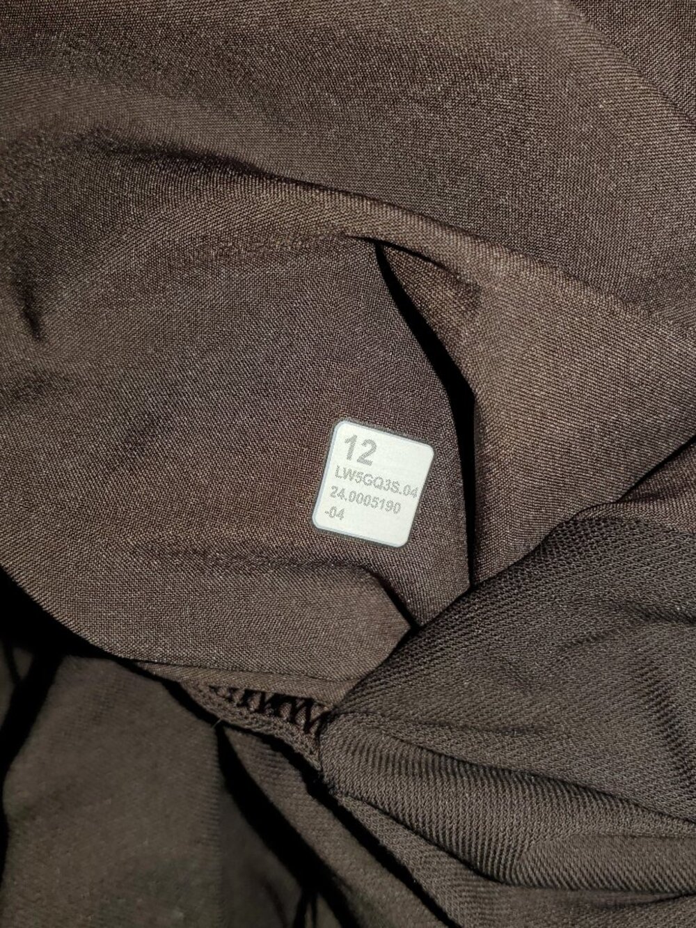 Lululemon Pleat-Front High-Rise Trouser Pants Women's 12 Espresso Brown Wide Leg - Picture 8 of 8